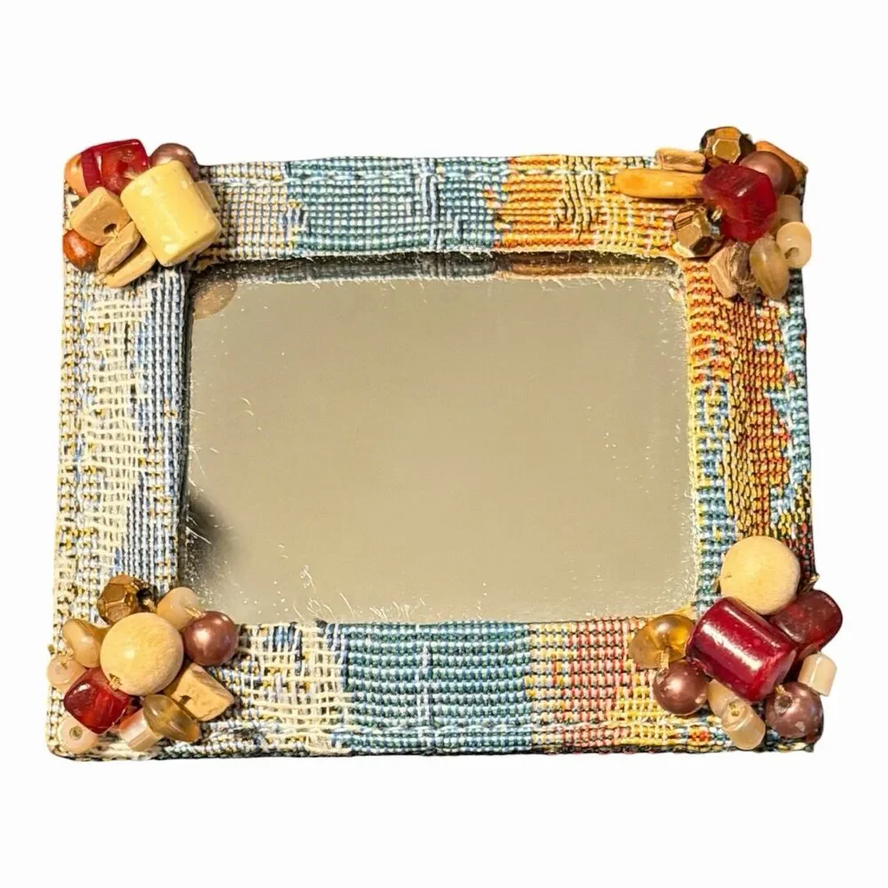 Mary Frances Leopard Beach Tapestry Beaded Sequin Tote Bag Mirror Magnetic Snap - Picture 8 of 13